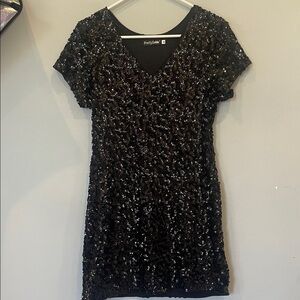 Black Sequin Dress women’s medium glam